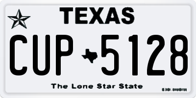 TX license plate CUP5128