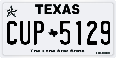 TX license plate CUP5129