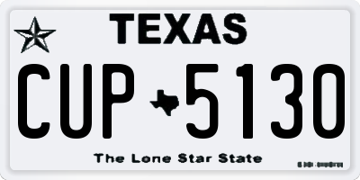 TX license plate CUP5130