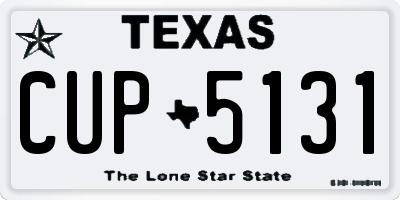 TX license plate CUP5131