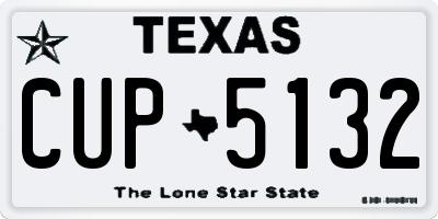 TX license plate CUP5132