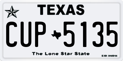 TX license plate CUP5135