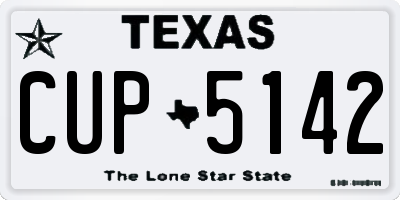 TX license plate CUP5142