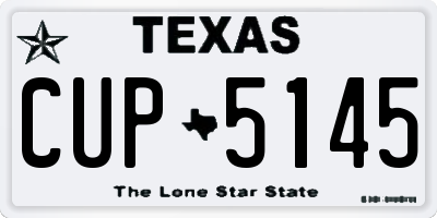 TX license plate CUP5145