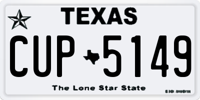 TX license plate CUP5149