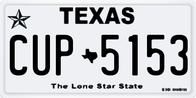 TX license plate CUP5153