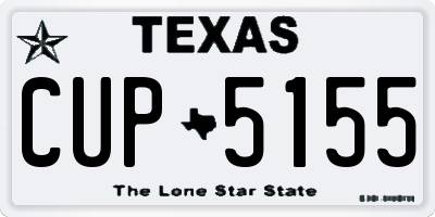 TX license plate CUP5155