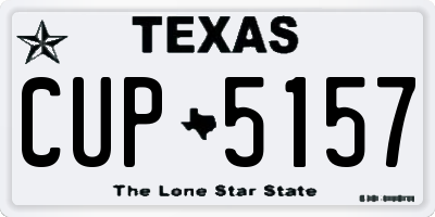 TX license plate CUP5157