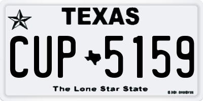 TX license plate CUP5159