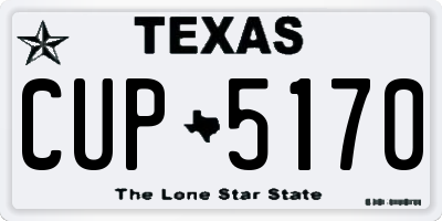 TX license plate CUP5170