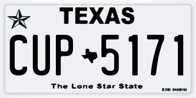 TX license plate CUP5171