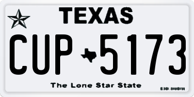 TX license plate CUP5173