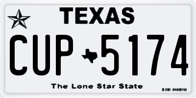 TX license plate CUP5174