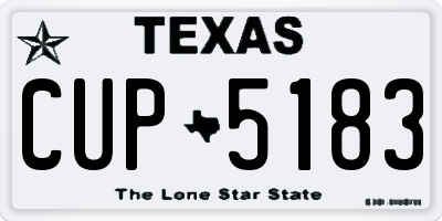 TX license plate CUP5183