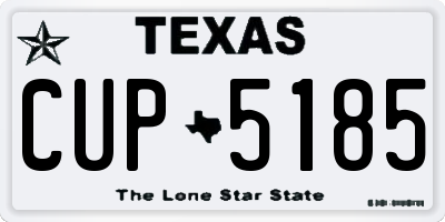 TX license plate CUP5185