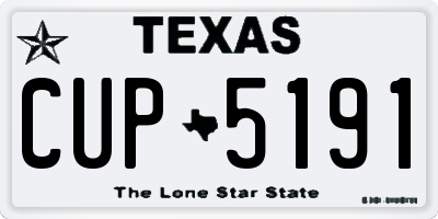 TX license plate CUP5191