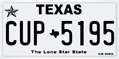 TX license plate CUP5195
