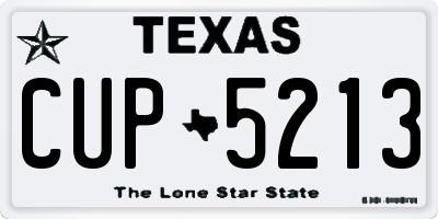 TX license plate CUP5213