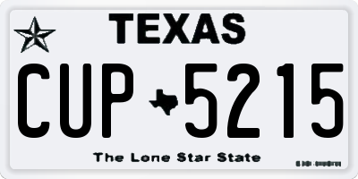 TX license plate CUP5215