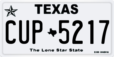 TX license plate CUP5217