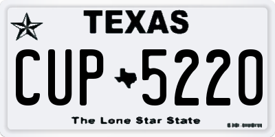 TX license plate CUP5220
