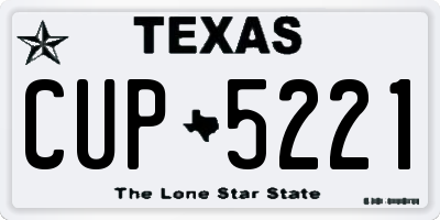 TX license plate CUP5221