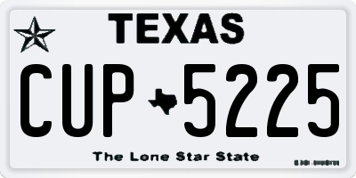 TX license plate CUP5225