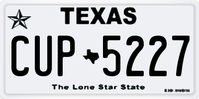 TX license plate CUP5227