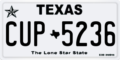 TX license plate CUP5236