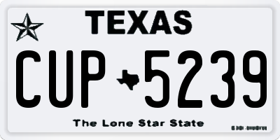 TX license plate CUP5239