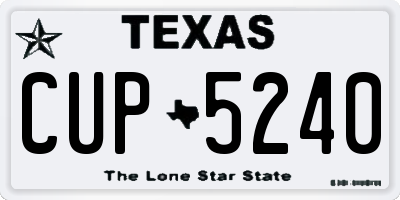 TX license plate CUP5240