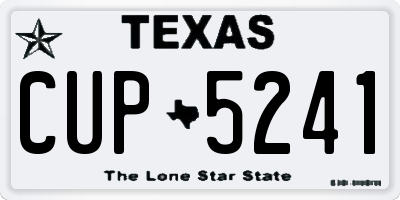 TX license plate CUP5241