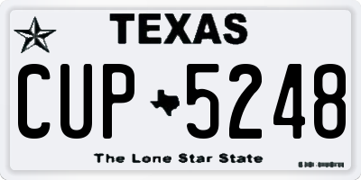 TX license plate CUP5248