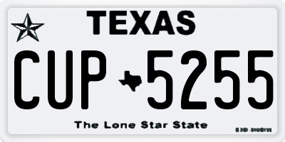 TX license plate CUP5255