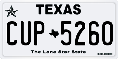 TX license plate CUP5260