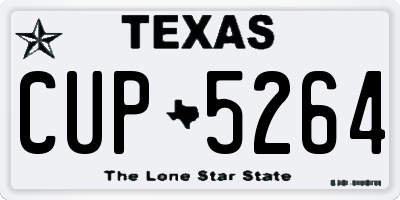 TX license plate CUP5264