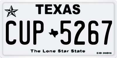 TX license plate CUP5267