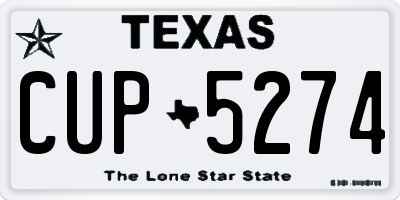 TX license plate CUP5274
