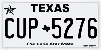 TX license plate CUP5276