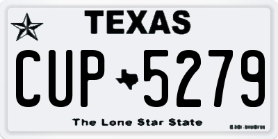 TX license plate CUP5279