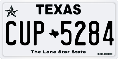 TX license plate CUP5284