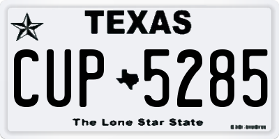 TX license plate CUP5285