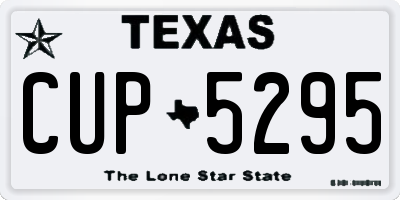 TX license plate CUP5295