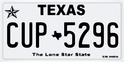 TX license plate CUP5296
