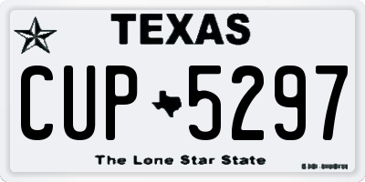 TX license plate CUP5297