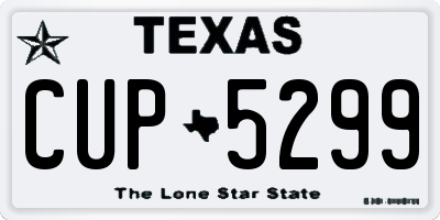 TX license plate CUP5299