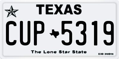 TX license plate CUP5319