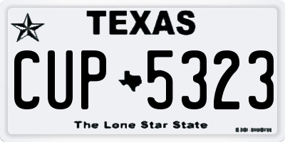 TX license plate CUP5323