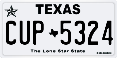 TX license plate CUP5324