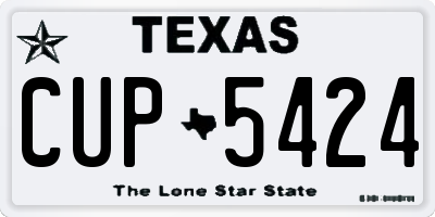 TX license plate CUP5424